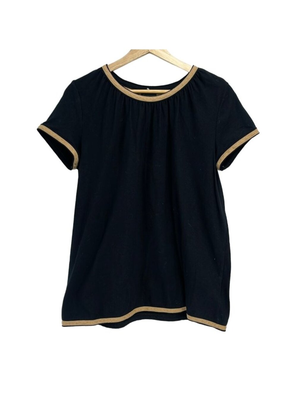 Fendi Short Sleeve Top Black Beige Selleria 46